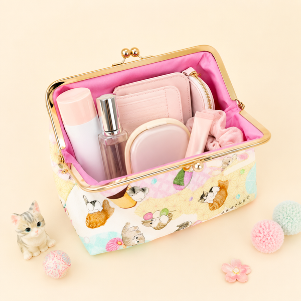 Mofusand Large Kiss-Lock Purse - Cats & Japanese Sweet Treats - Limited Edition
