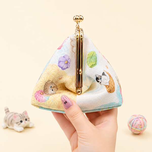 Mofusand Large Kiss-Lock Purse - Cats & Japanese Sweet Treats - Limited Edition