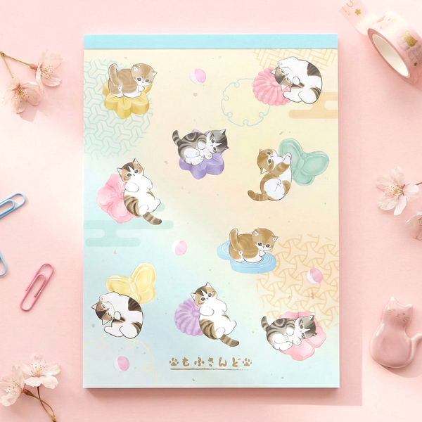 Mofusand Large Sakura Cloud Memo Pad - Limited Spring Edition