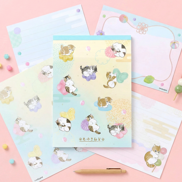 Mofusand Large Sakura Cloud Memo Pad - Limited Spring Edition