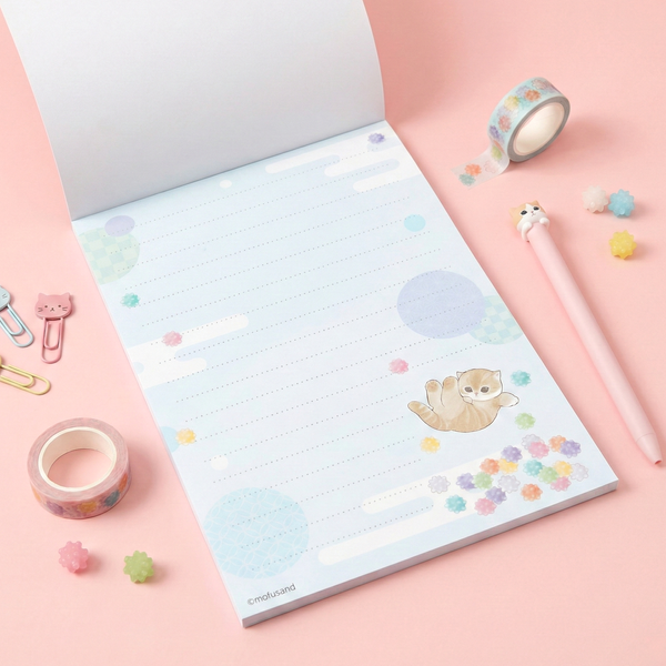 Mofusand Large Sakura Cloud Memo Pad - Limited Spring Edition
