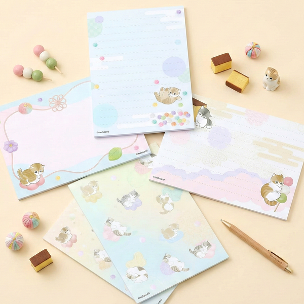 Mofusand Large Sakura Cloud Memo Pad - Limited Spring Edition