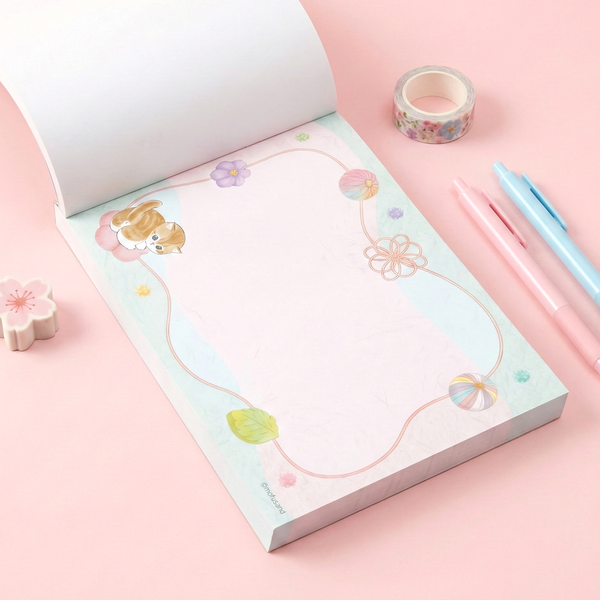 Mofusand Large Sakura Cloud Memo Pad - Limited Spring Edition