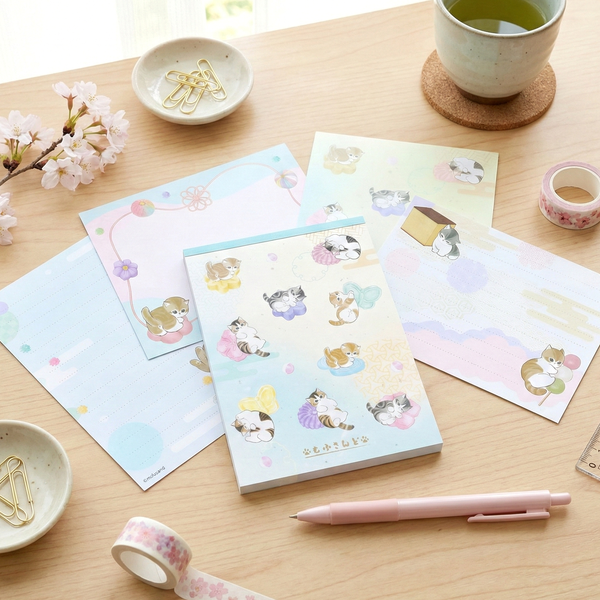 Mofusand Large Sakura Cloud Memo Pad - Limited Spring Edition