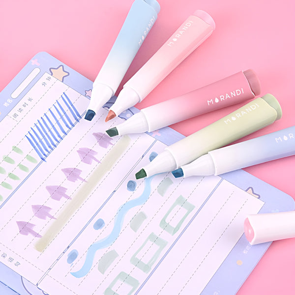 Morandi Pastel Breeze Highlighters - Set of 4 - 3 Types