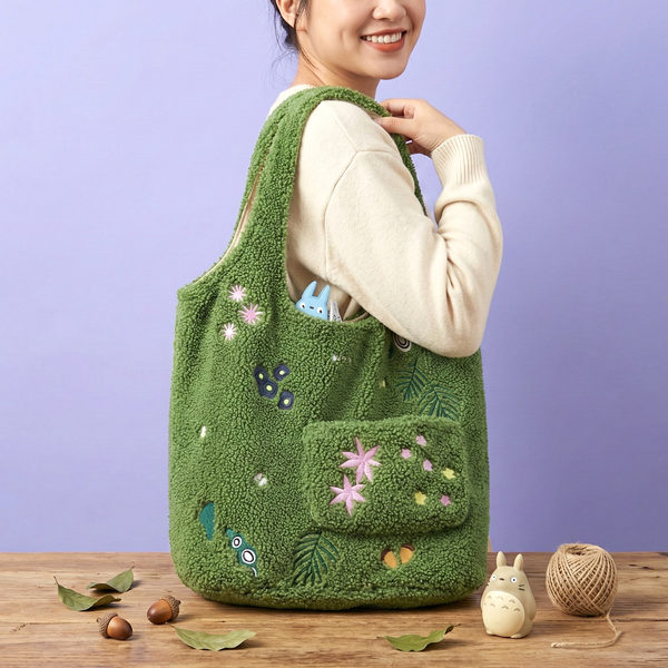 My Neighbor Totoro Forest Sherpa Tote