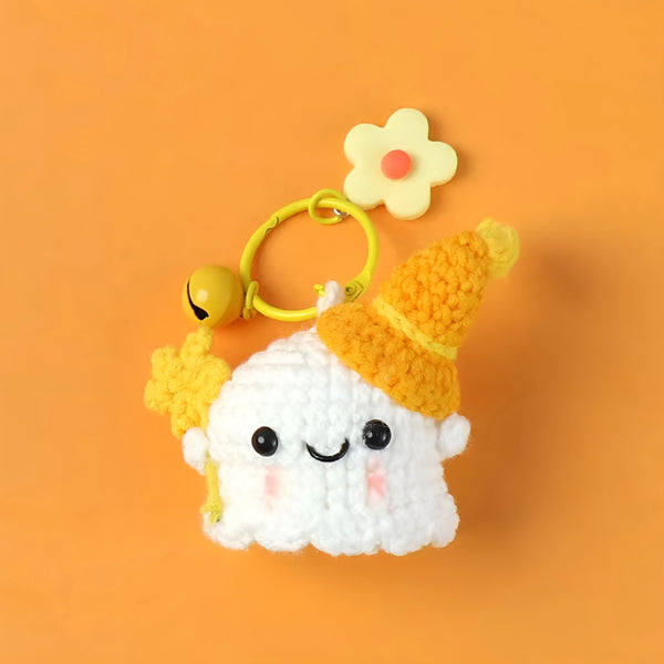 Not-so-Scary Cute Ghost Crochet Keychain