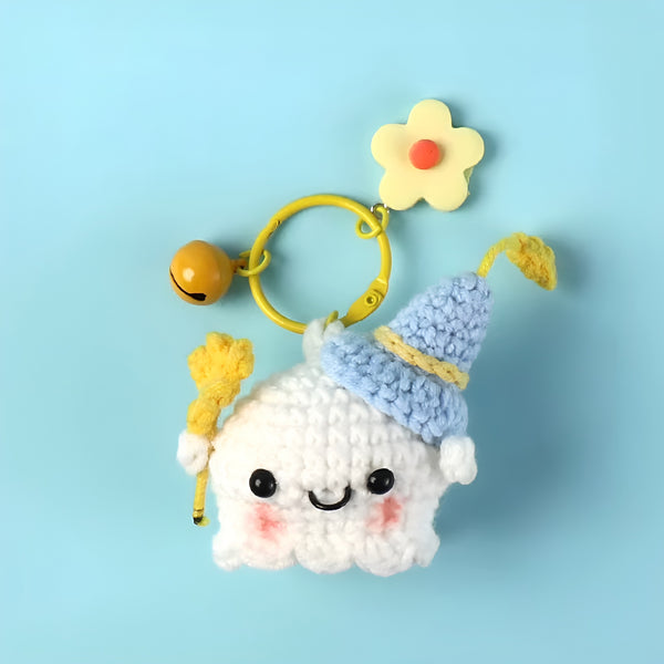 Not-so-Scary Cute Ghost Crochet Keychain