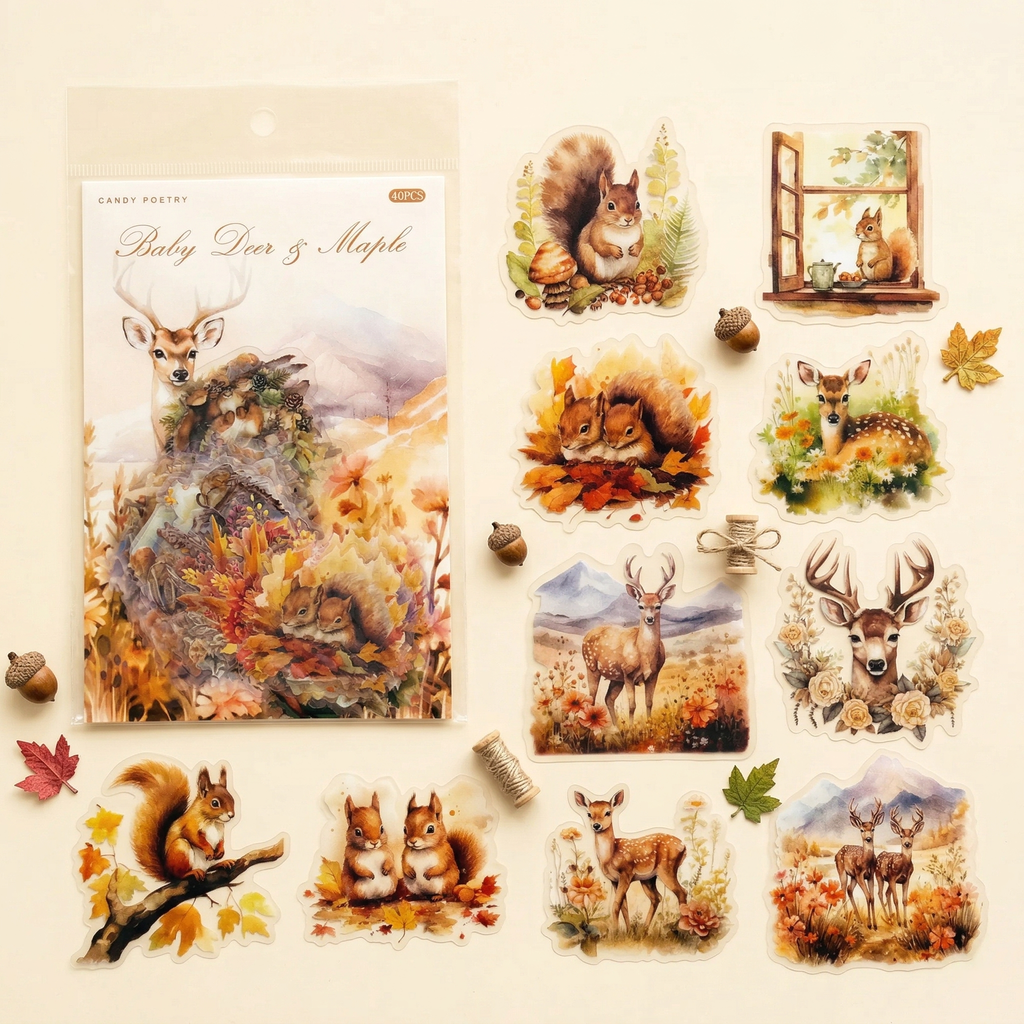 Nut & Nest Forest Fall Animal Stickers
