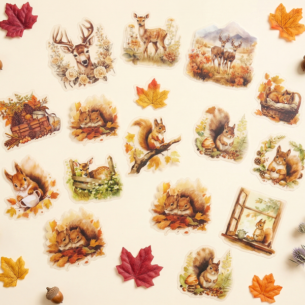 Nut & Nest Forest Fall Animal Stickers