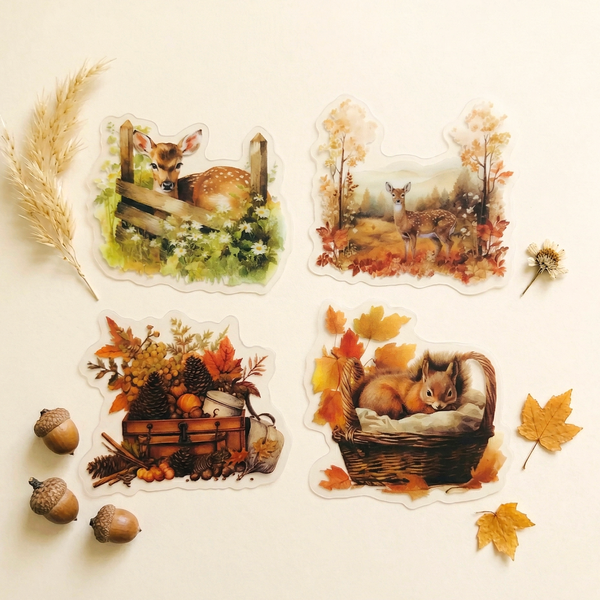 Nut & Nest Forest Fall Animal Stickers