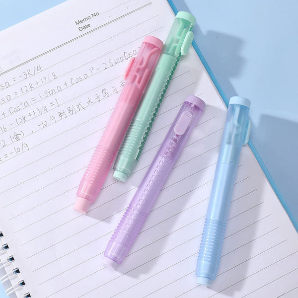 Pastel Pop Pen-Style Click Eraser + 3 Refills