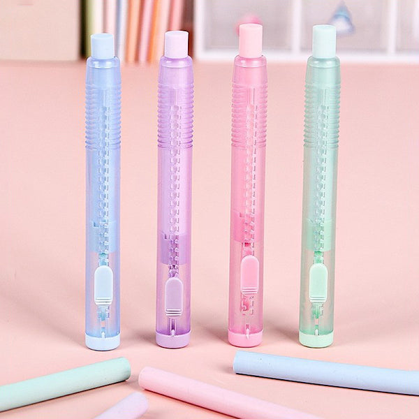 Pastel Pop Pen-Style Click Eraser + 3 Refills
