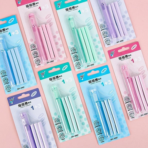 Pastel Pop Pen-Style Click Eraser + 3 Refills