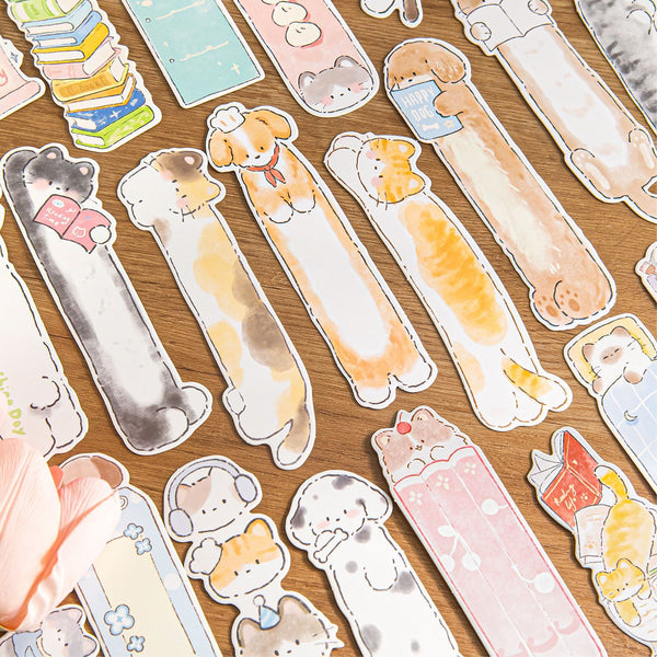 Paws & Pages Bookmarks - Set of 30