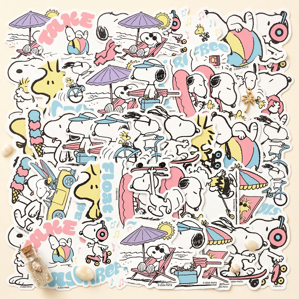 Peanuts Snoopy Beach Vibes Stickers - Limited Summer Edition