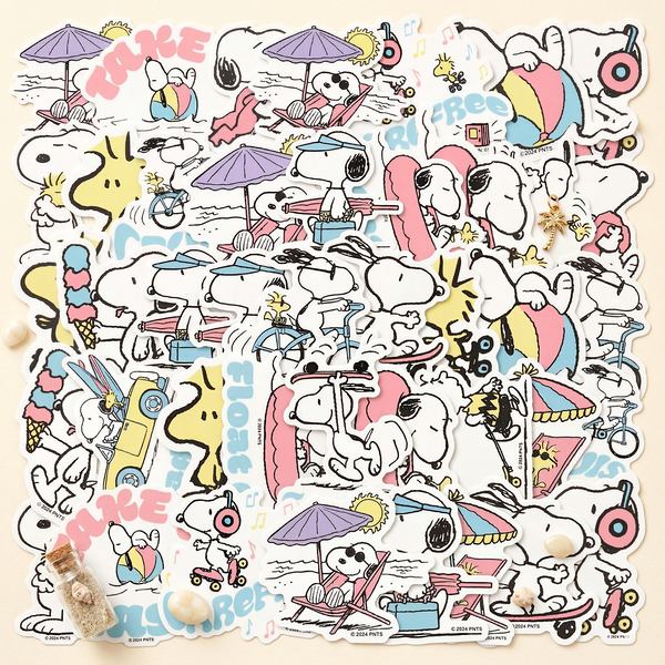 Peanuts Snoopy Beach Vibes Stickers - Limited Summer Edition