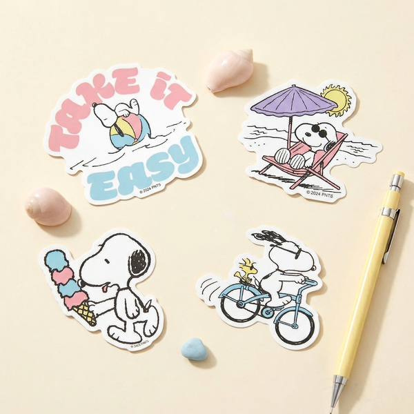 Peanuts Snoopy Beach Vibes Stickers - Limited Summer Edition