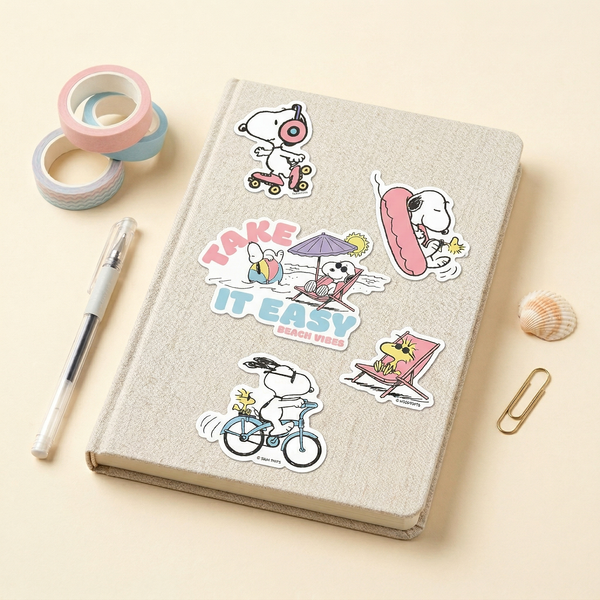 Peanuts Snoopy Beach Vibes Stickers - Limited Summer Edition