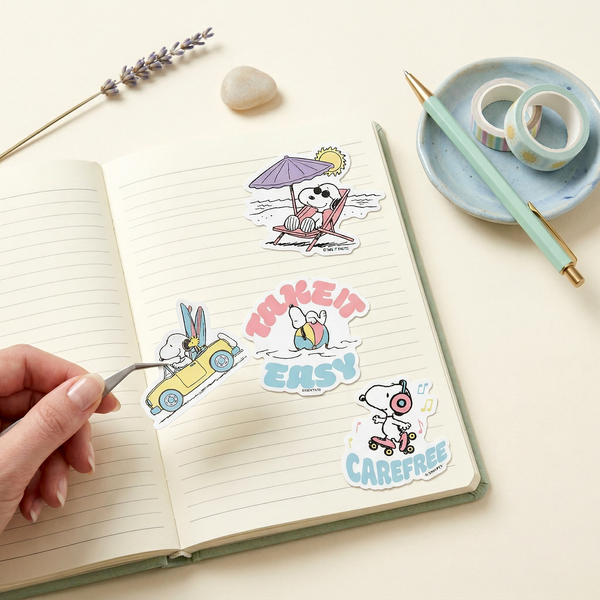 Peanuts Snoopy Beach Vibes Stickers - Limited Summer Edition