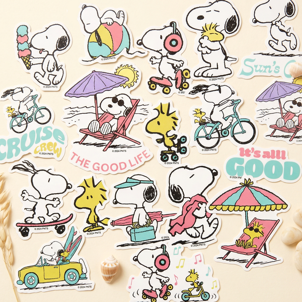 Peanuts Snoopy Beach Vibes Stickers - Limited Summer Edition