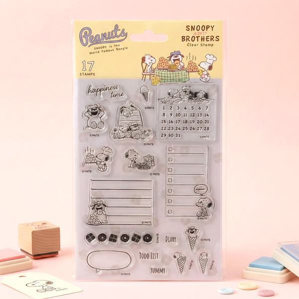 Peanuts Snoopy & Brothers Clear Stamp Set