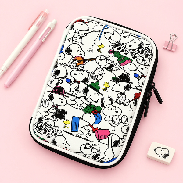 Peanuts Snoopy Hard Shell Pencil Case - Busy Day