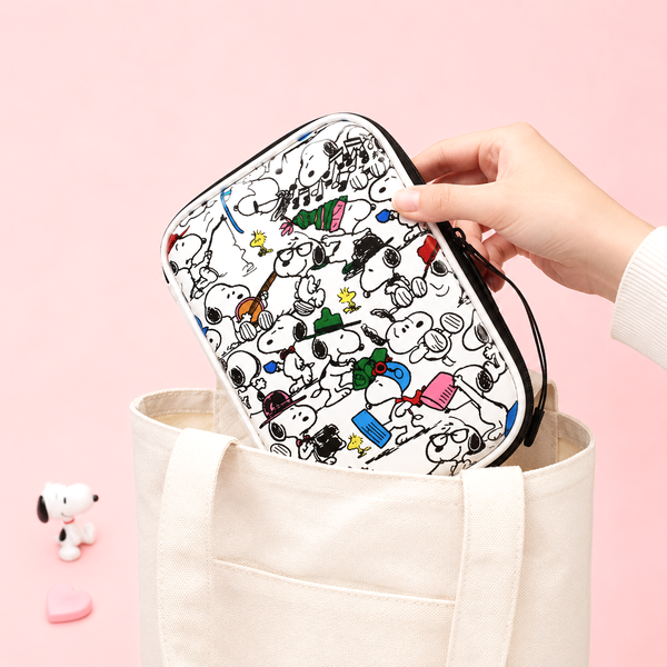 Peanuts Snoopy Hard Shell Pencil Case - Busy Day