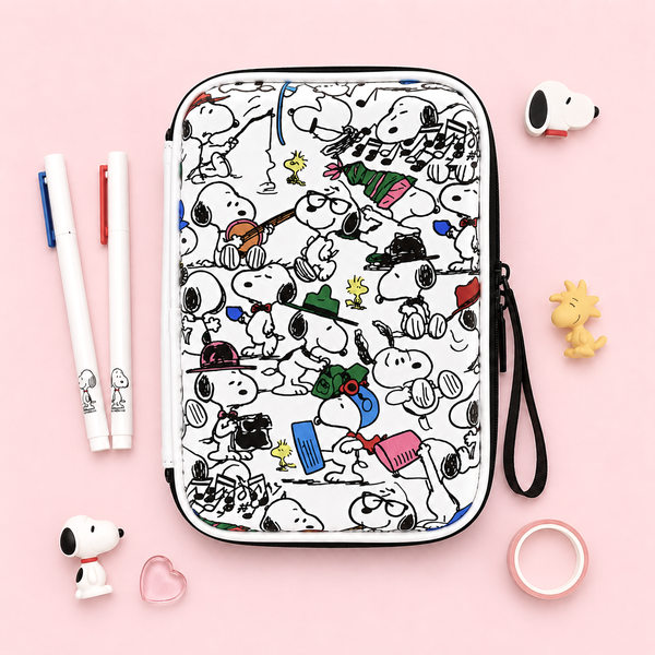 Peanuts Snoopy Hard Shell Pencil Case - Busy Day