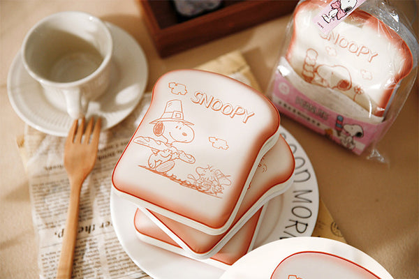 Peanuts Snoopy Puffy Toast Shaped Notebook