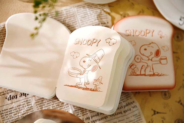 Peanuts Snoopy Puffy Toast Shaped Notebook