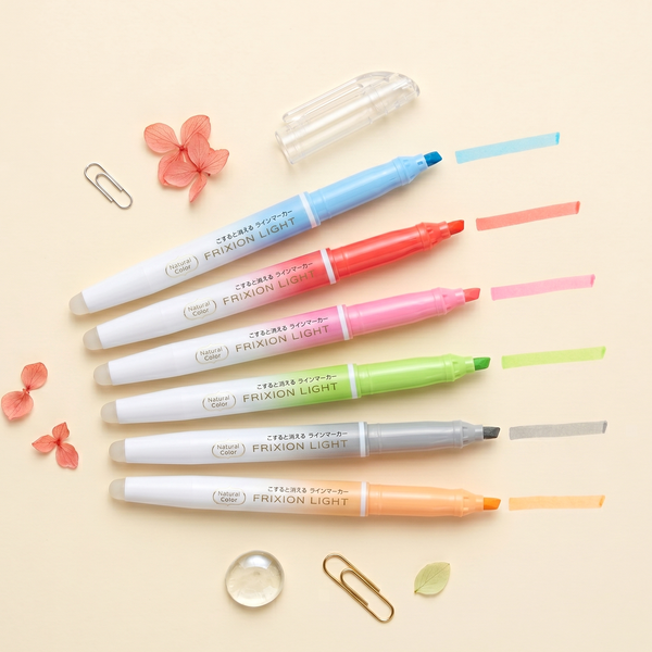 Pilot Frixion Light Natural Color Erasable Highlighters - NEW COLORS