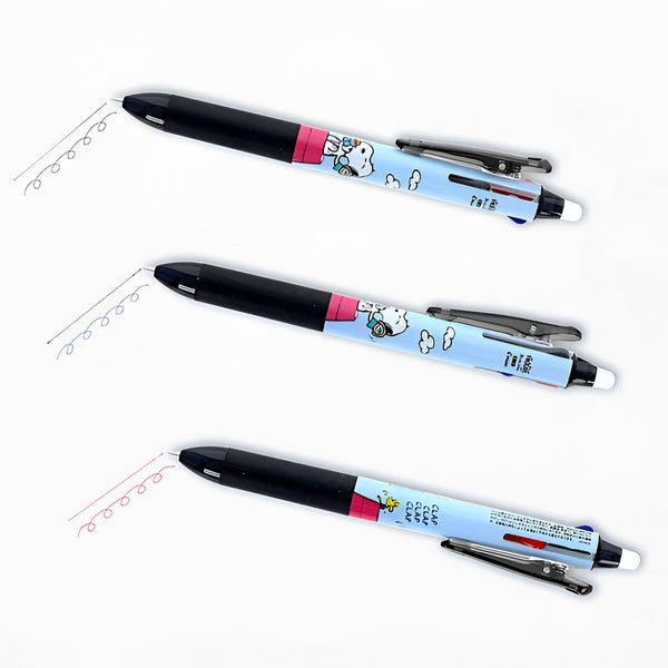 Pilot Frixion Peanuts Snoopy 3-in-1 Multicolor Ballpoint Pen - Limited Vintage Series - Blue & Black