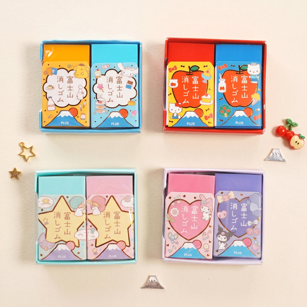 Plus Mt. Fuji Eraser Combo - Set of 2
