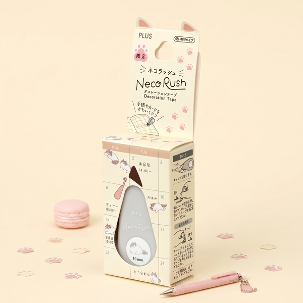 Plus Neko Rush Cat Transfer Tape Roller