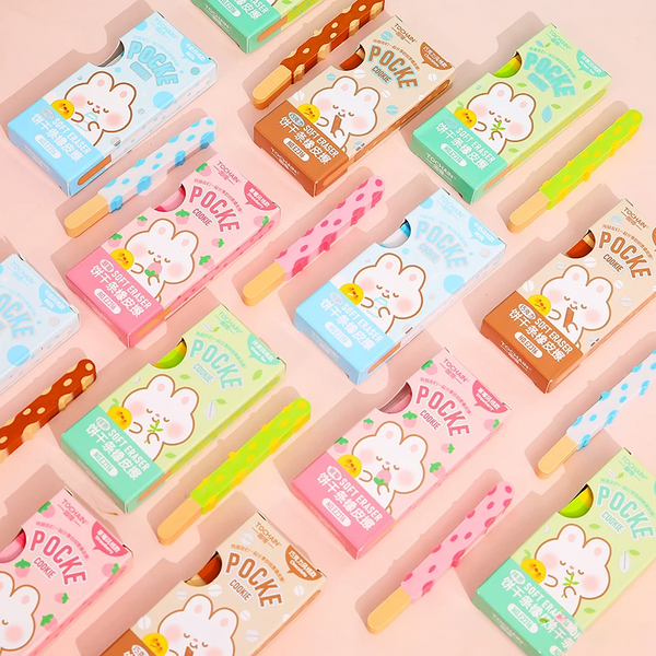 Pocky Shaped Eraser Set