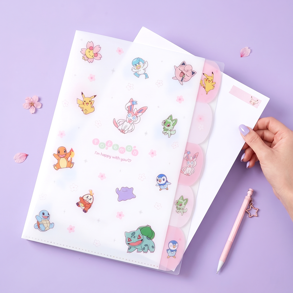 Pokemon A4 Folder With Dividers - Limited Edition - Petal Scatter