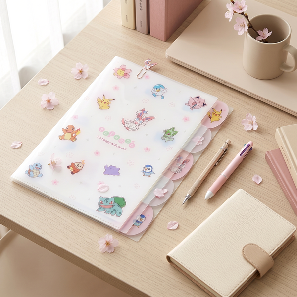 Pokemon A4 Folder With Dividers - Limited Edition - Petal Scatter