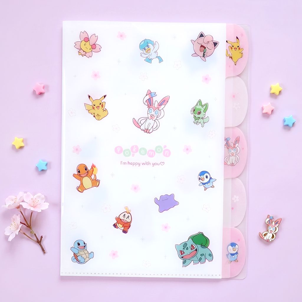 Pokemon A4 Folder With Dividers - Limited Edition - Petal Scatter