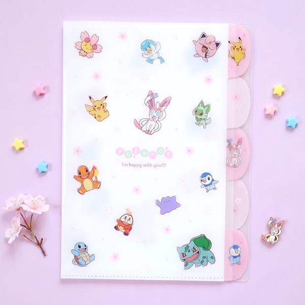 Pokemon A4 Folder With Dividers - Limited Edition - Petal Scatter