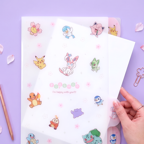 Pokemon A4 Folder With Dividers - Limited Edition - Petal Scatter