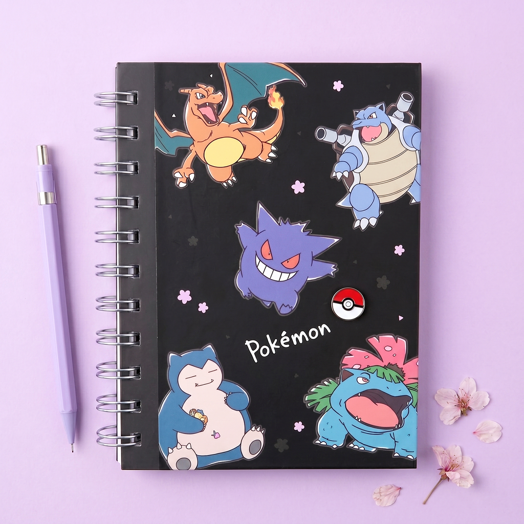 Pokémon A6 Spiral Notebook - Limited Edition - Midnight Sakura