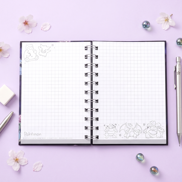 Pokémon A6 Spiral Notebook - Limited Edition - Midnight Sakura