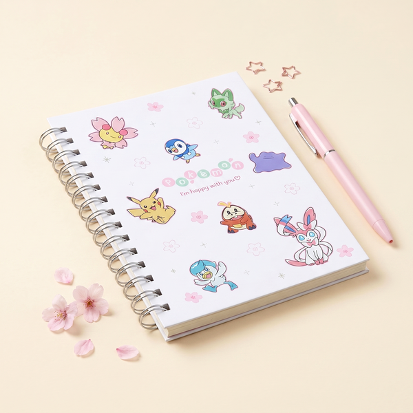 Pokémon A6 Spiral Notebook - Limited Edition - Petal Scatter