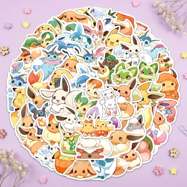 Pokémon Chibi Stickers - Set of 60