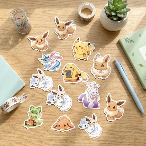 Pokémon Chibi Stickers - Set of 60
