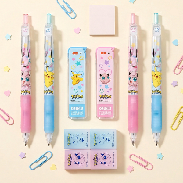 Pokemon Mechanical Pencil Set - Pencil + Refills + Eraser