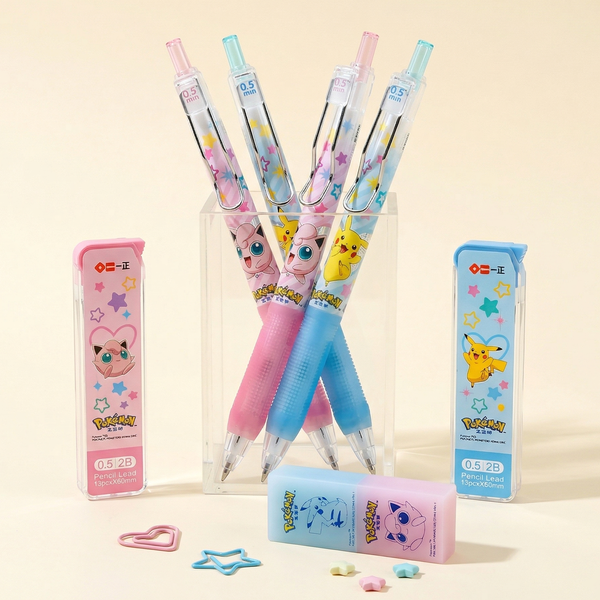 Pokemon Mechanical Pencil Set - Pencil + Refills + Eraser