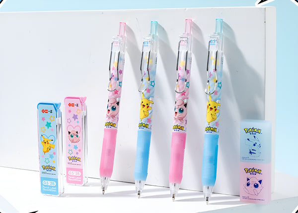 Pokemon Mechanical Pencil Set - Pencil + Refills + Eraser