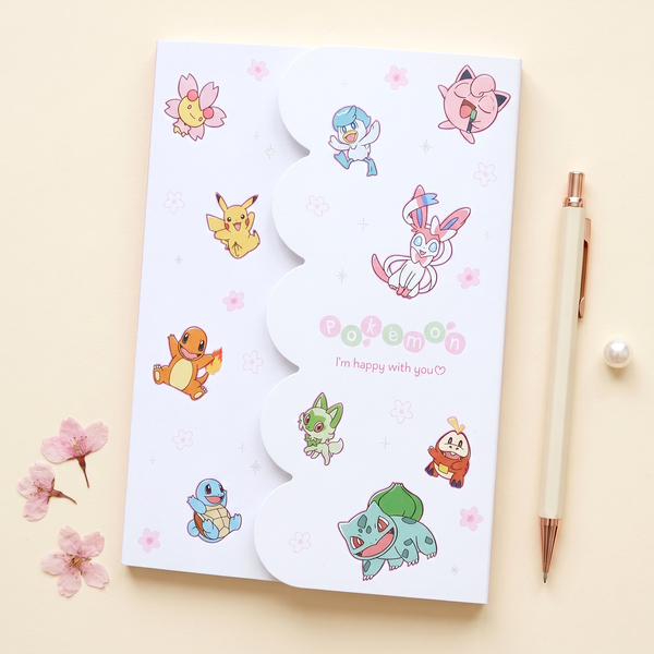 Pokemon Large Memo Pad With Die-Cut Cover - Limited Edition - Petal Scatter